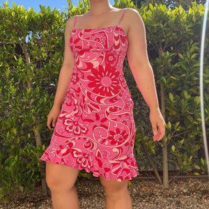 CITY STUDIO hot pink and red paisley